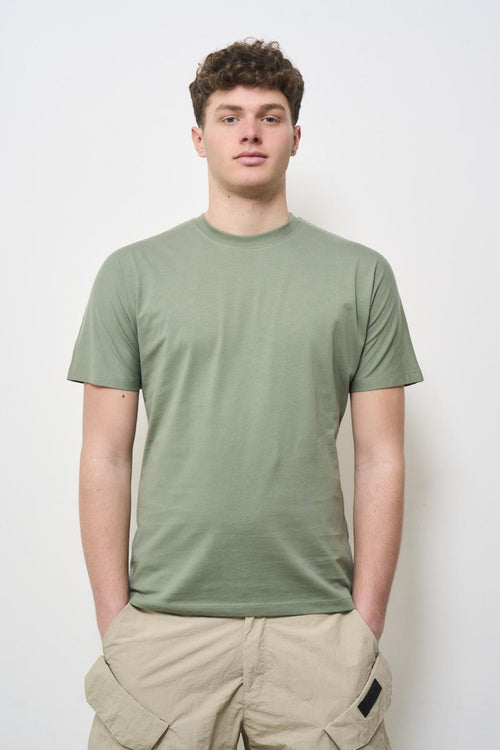 T-shirt uomo girocollo verde salvia