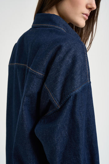 Camicia donna in denim scuro - 8