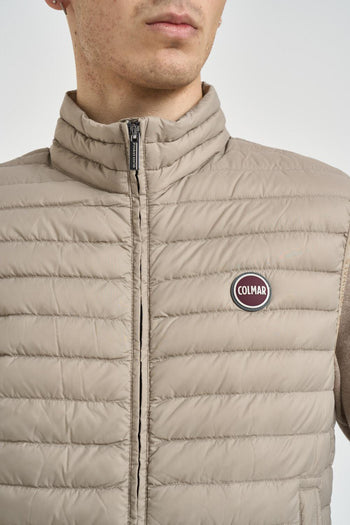 Gilet uomo piumino trapuntato beige - 3