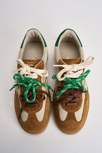 Sneakers donna marrone e verde - 5