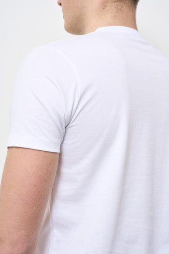 T-shirt uomo bianca girocollo con stampa - 5