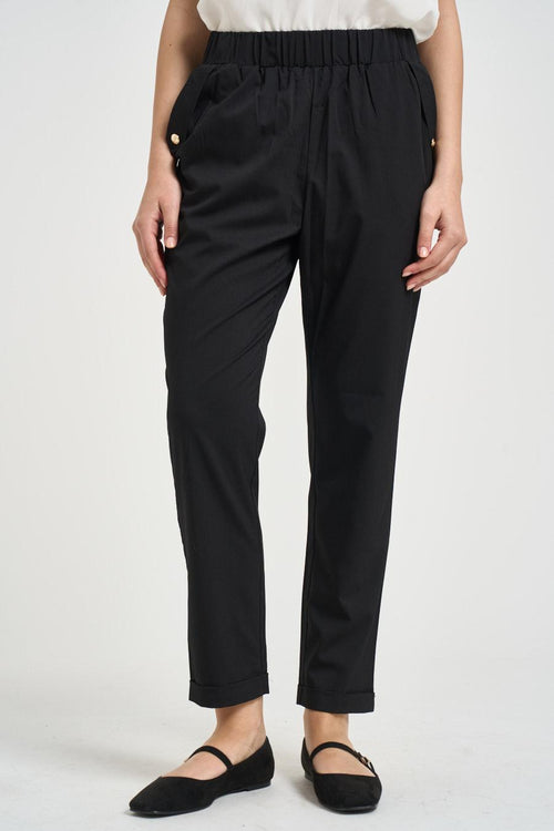 Pantalone donna tuta nero