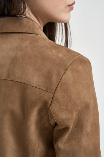 Blazer donna monopetto cuoio - 5