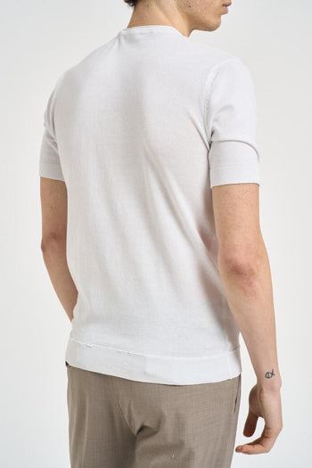T-shirt uomo in maglia bianca - 4