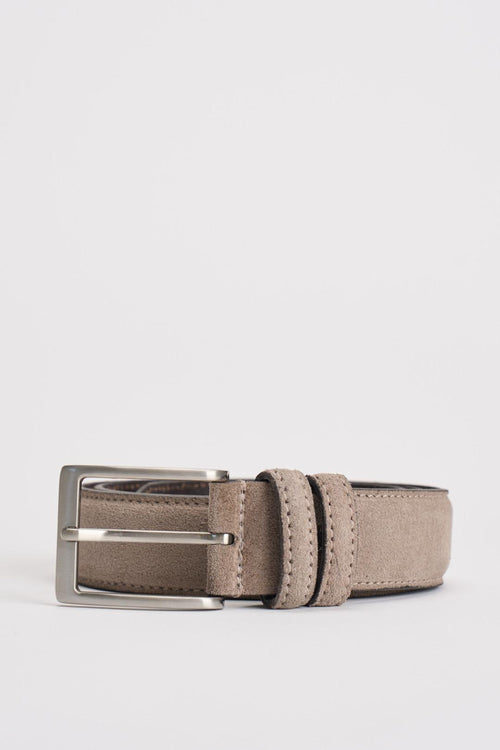 Cintura uomo in suede tortora