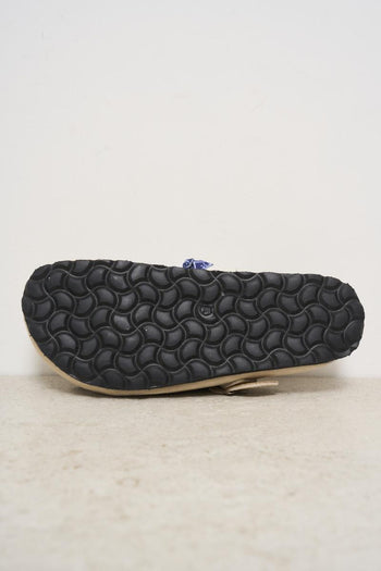 Sabot donna in suede bianca con frange - 8