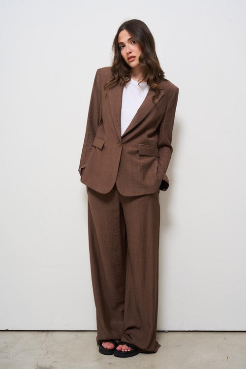 Abito donna goffrato marrone - 2