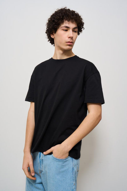 T-shirt uomo girocollo nera - 2