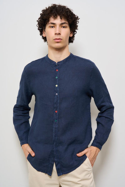 Camicia uomo blu