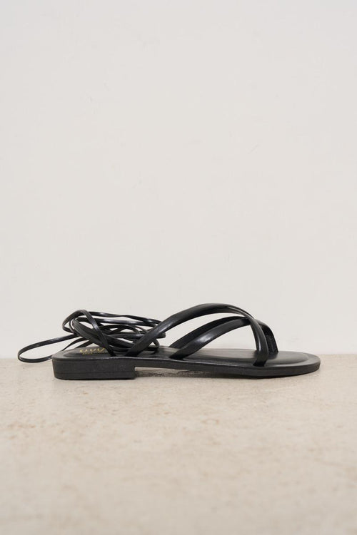Sandalo donna alla schiava nero