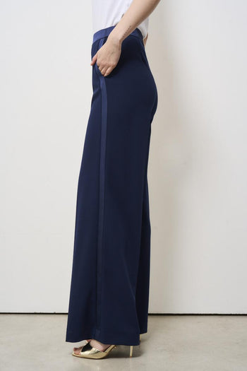 Pantalone donna gamba dritta blu - 3
