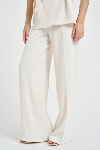 Abito donna gilet e pantalone latte - 7