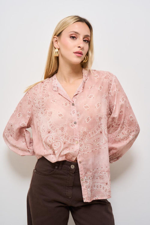 Camicia donna bandana rosa - 2