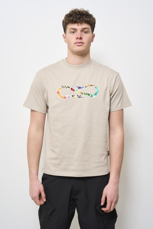 T-shirt uomo girocollo beige