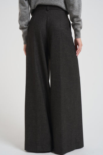 Pantalone donna a palazzo antracite - 4