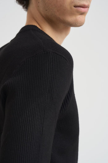 Maglia uomo girocollo nera - 4