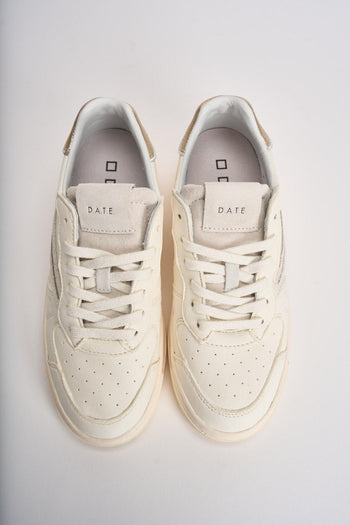 Sneakers donna Torneo bianche e oro - 6