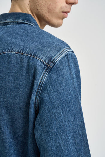 Camicia uomo Barstow in denim blu - 7