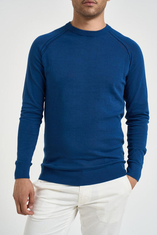 Maglia uomo girocollo blu royal
