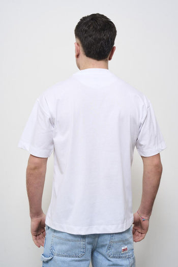 T-shirt uomo girocollo bianca - 5