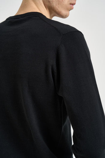 Maglia uomo girocollo nera - 4