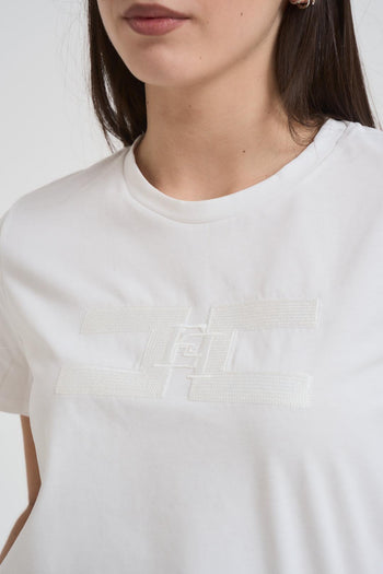 T-shirt donna con logo bianca - 3