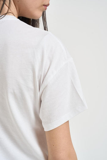T-shirt donna girocollo bianca - 4
