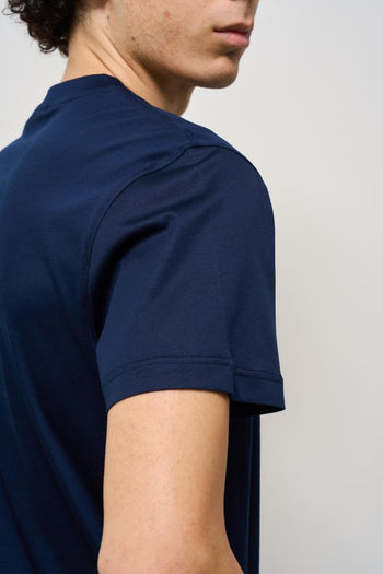 T-shirt uomo girocollo blu - 5