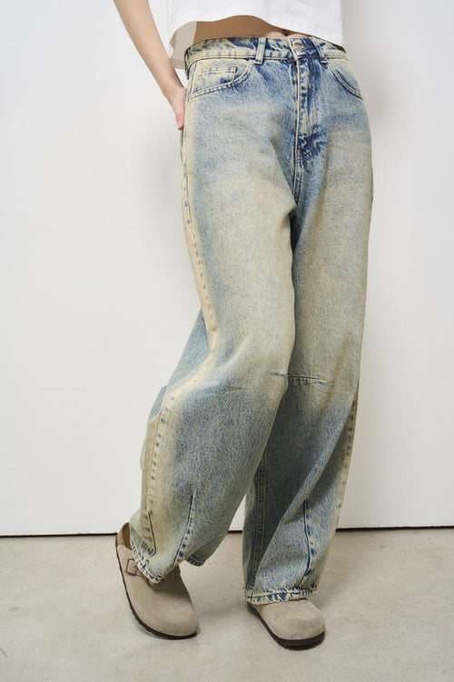 Jeans donna wide-leg in denim - 2