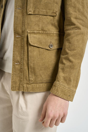 Giacca uomo in cotone ocra - 4