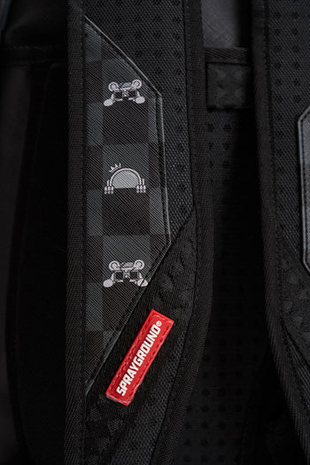 Zaino uomo Gray Peeking Character Check nero - 6