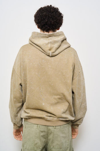 Felpa uomo beige con cappuccio - 4