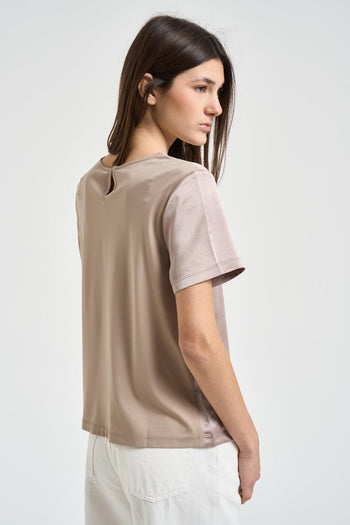 T-shirt donna satinata rosa - 3