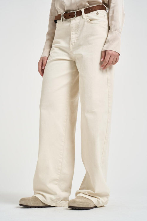 Jeans donna wide leg burro