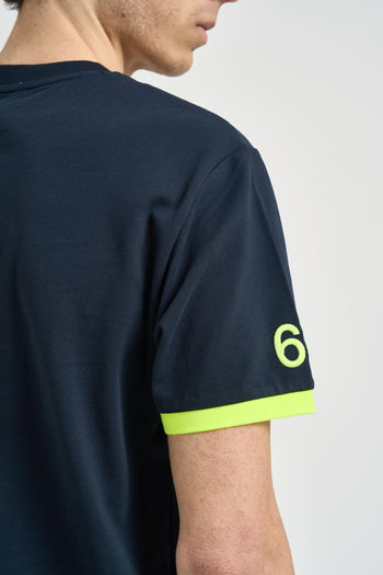 T-shirt uomo girocollo blu - 4