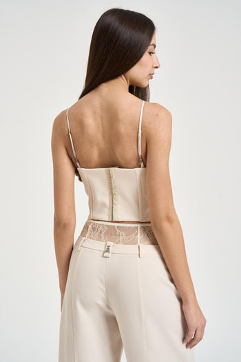 Top donna bustier panna - 3