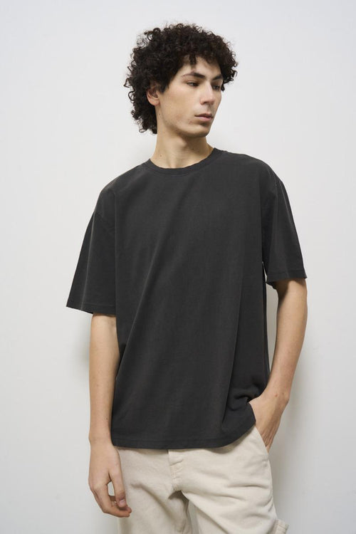 Men's black crew neck t-shirt - 2