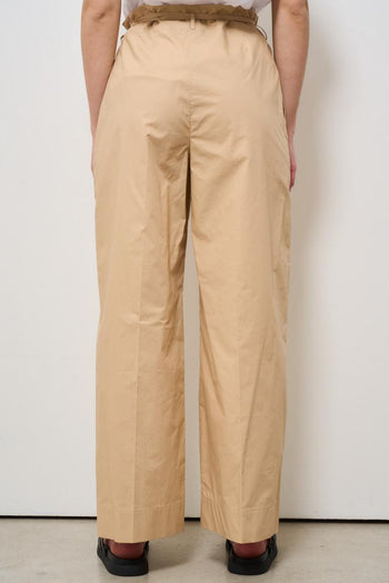 Pantalone donna a palazzo beige - 4