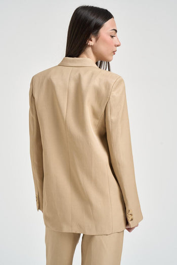 Giacca donna doppiopetto beige - 4