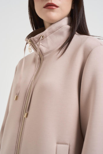 Giubbotto donna in Scuba beige - 3