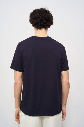 T-shirt uomo girocollo blu - 4