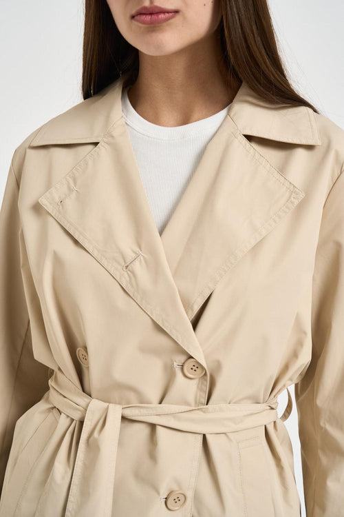 Trench donna corto beige - 2