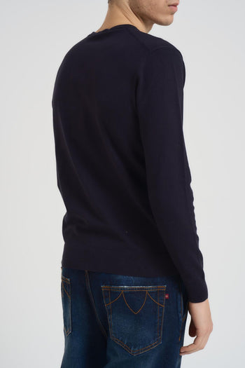 Maglia uomo girocollo blu - 4