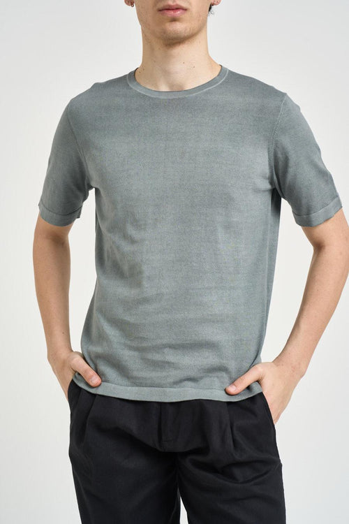 T-shirt uomo in maglia grigia