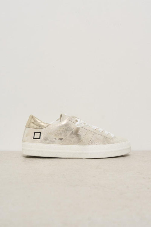Sneakers donna in pelle oro