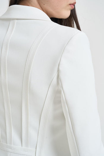 Giacca donna monopetto bianca - 6