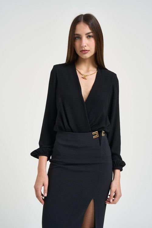 Camicia donna a body nera - 2