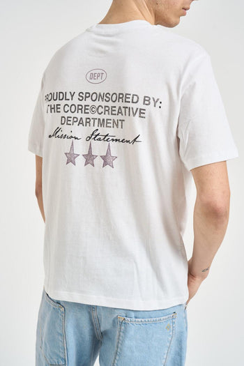 T-shirt uomo con stampa bianca - 3