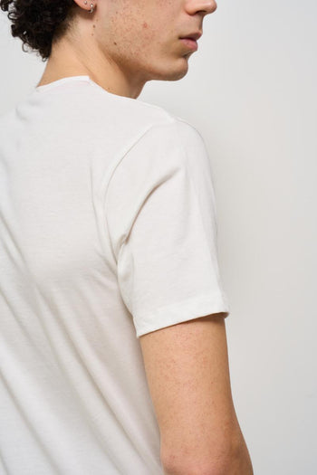 T-shirt uomo girocollo bianca - 5