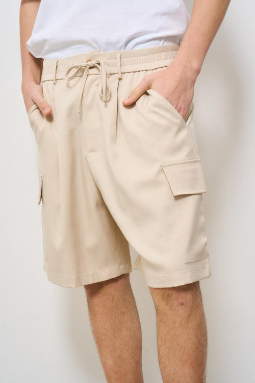 Bermuda cargo uomo beige - 2